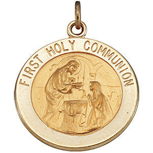 Sterling Silver 12mm First Communion Medal