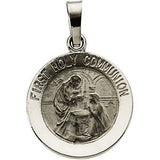 Sterling Silver 12mm First Communion Medal